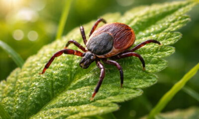 Крупный план иксодового клеща