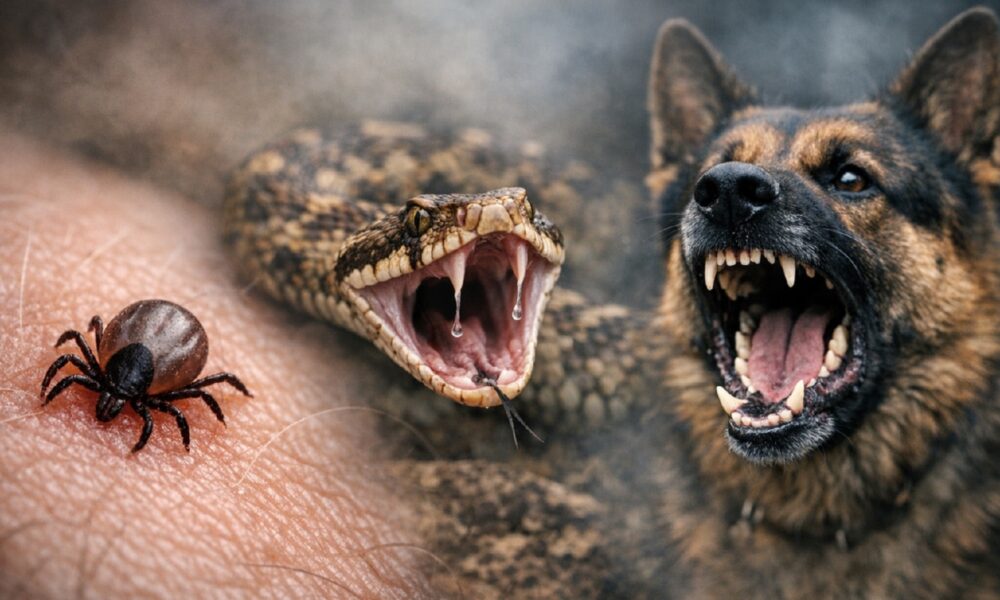 Укусы змей, клещей и собак