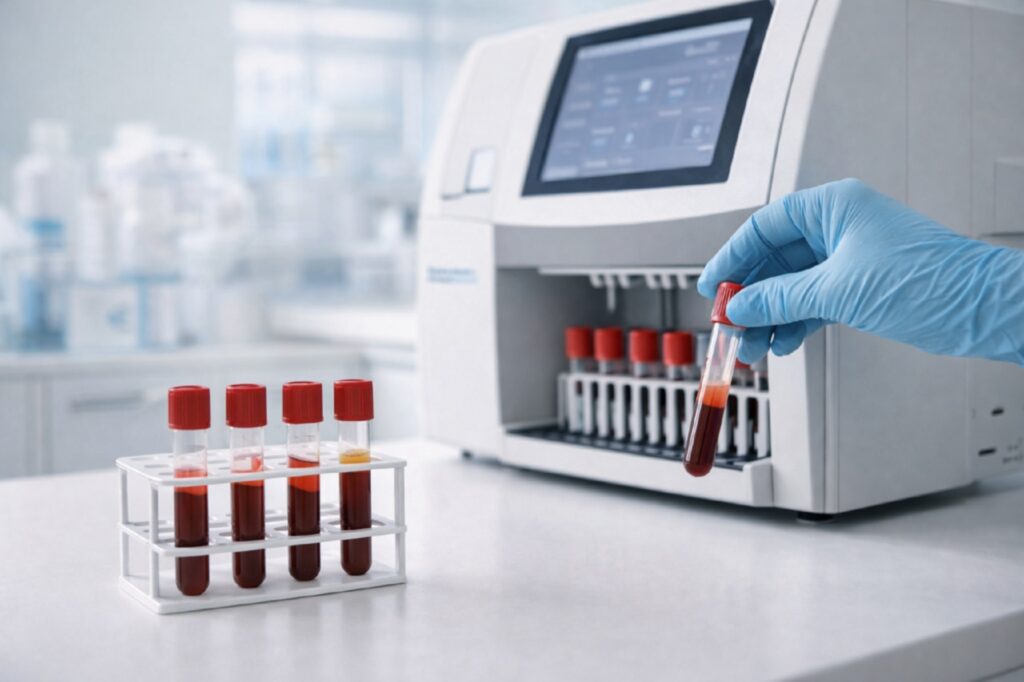 Анализ крови в лаборатории