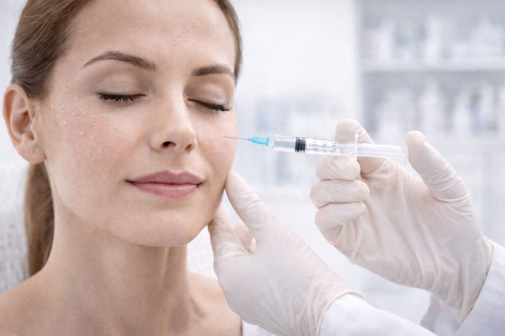 Косметическая процедура с инъекцией - Биоревитализация