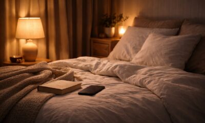 Уютная спальня в вечернем свете