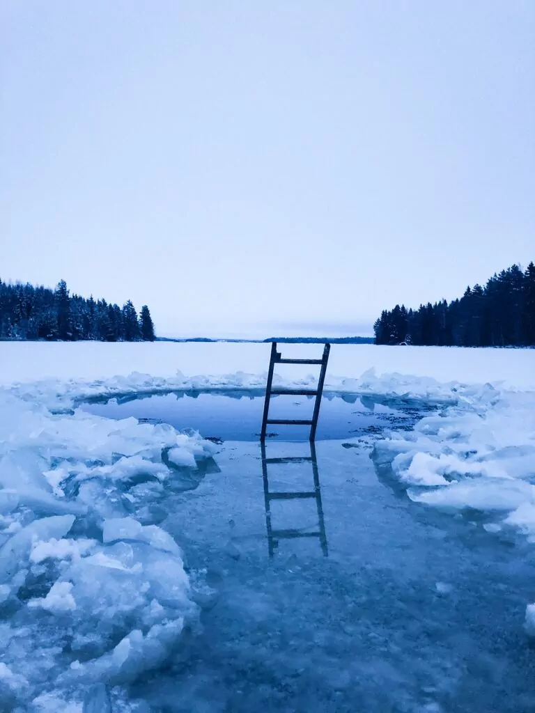 Голая купается зимой (59 фото) - порно