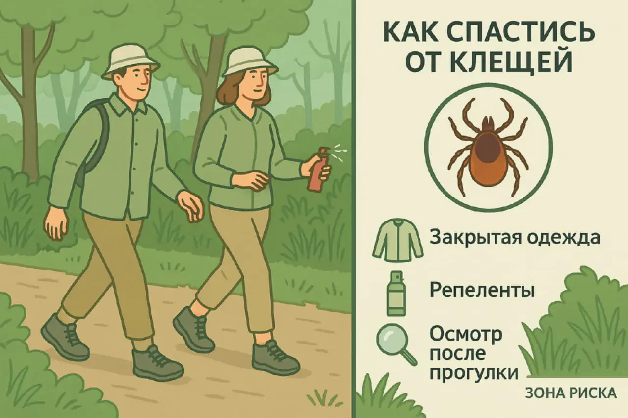 Клещи: о чём стоит помнить во время прогулок
